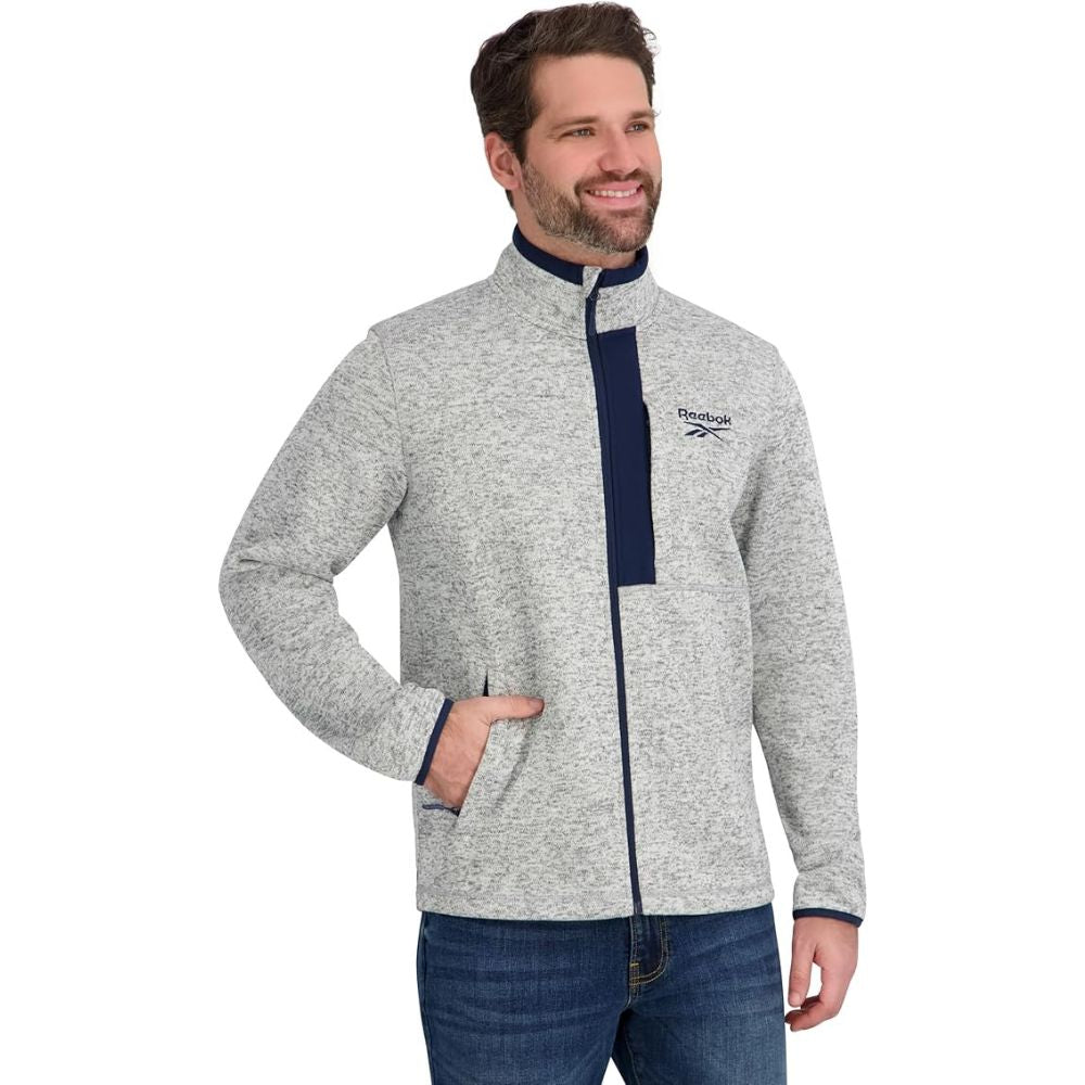 Casaca Polar REEBOK Cuello Fleece - Gris