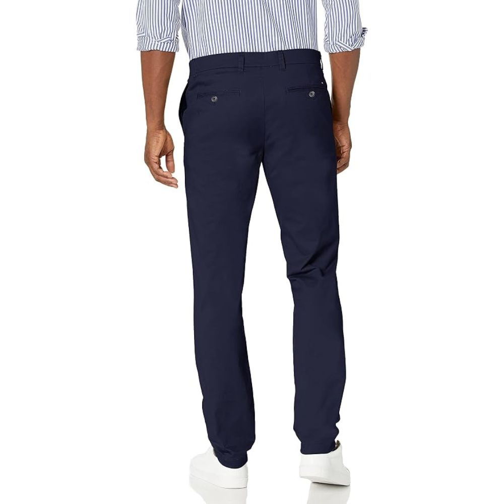Pantalón TOMMY HILFIGER Chino Stretch Slim Fit - Azul Oscuro