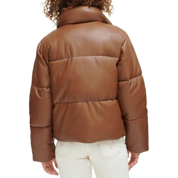Casaca LEVI'S Puffer Mujer Cuero - Caramelo