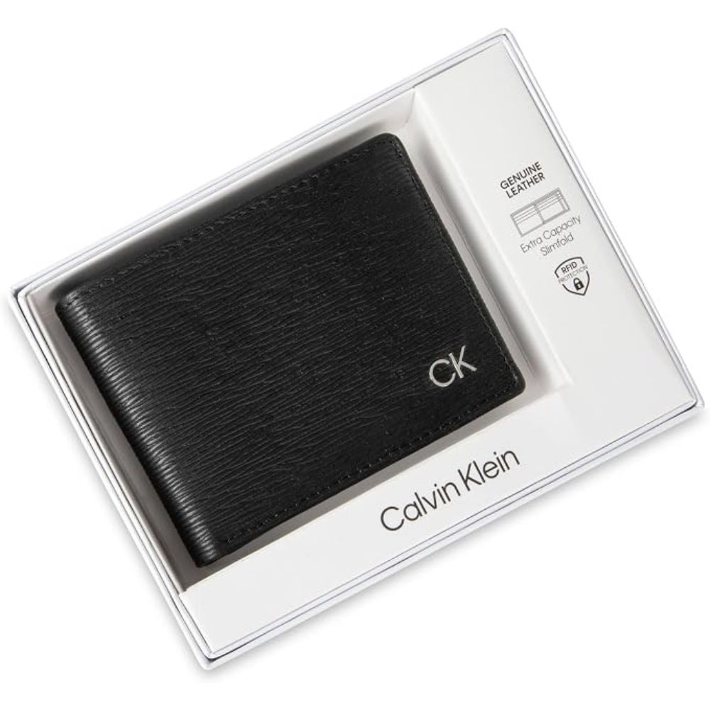 Billetera CALVIN KLEIN Cuero RFID Tarjetero - Negro