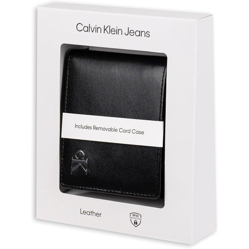 Billetera CALVIN KLEIN Cuero RFID Removible - Negro