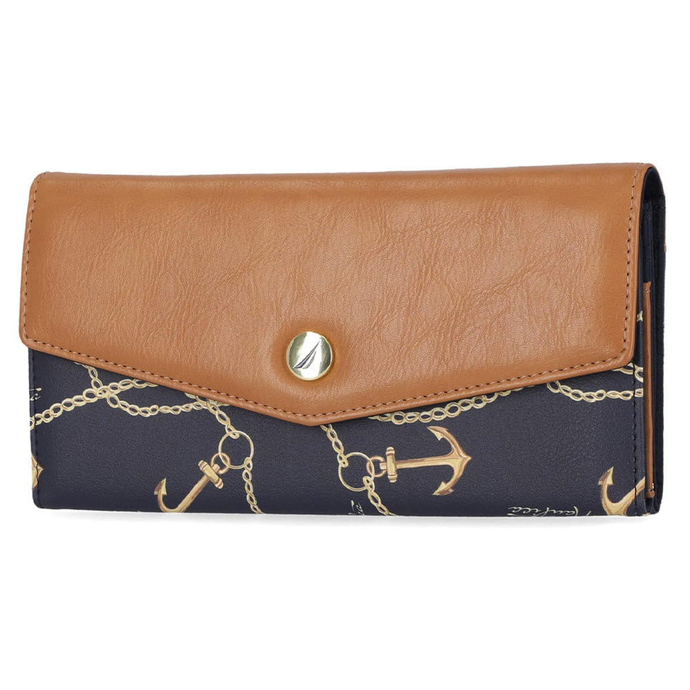NAUTICA Billetera RFID MUJER Marrón – BLACK OUTLET