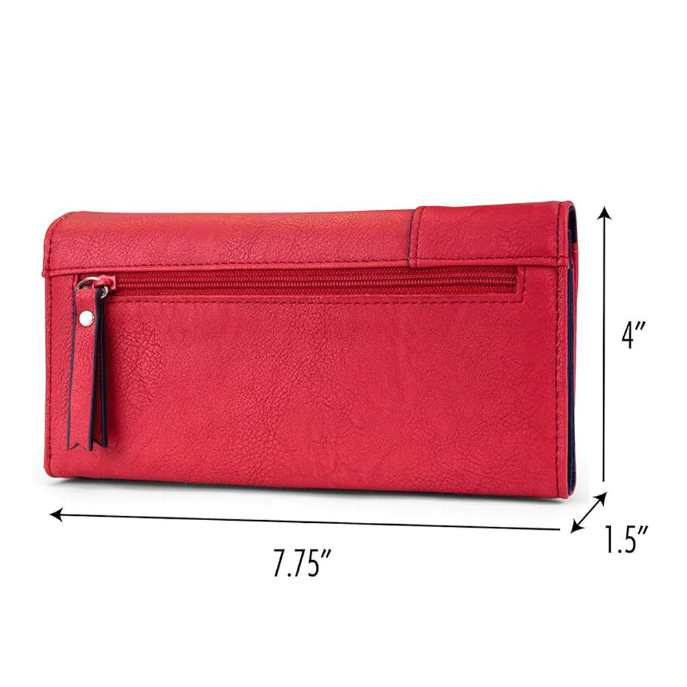 NAUTICA Billetera RFID MUJER - Rojo