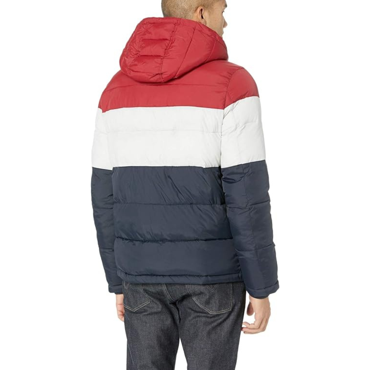 TOMMY HILFIGER Hooded Puffer - Rojo / Azul / Blanco