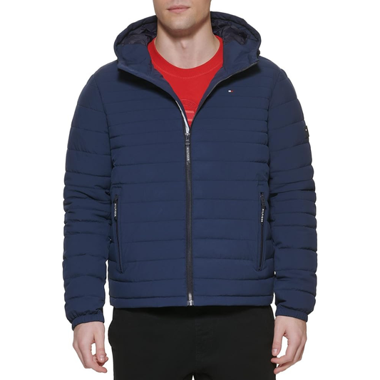 Casaca TOMMY HILFIGER Hooded Packable Azul
