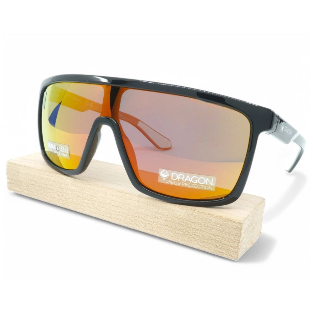 DRAGON Momentum LL Polarized - Shiny Black/ Red