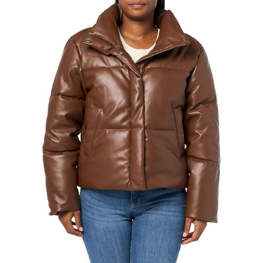 Casaca LEVI'S Puffer Mujer Cuero - Marron Oscuro