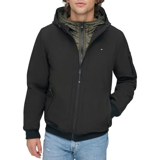 Casaca TOMMY HILFIGER Activo Softshell Bomber - Negro