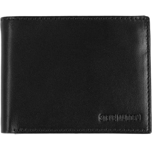 Billetera STEVE MADEN Cuero Slim - Negro
