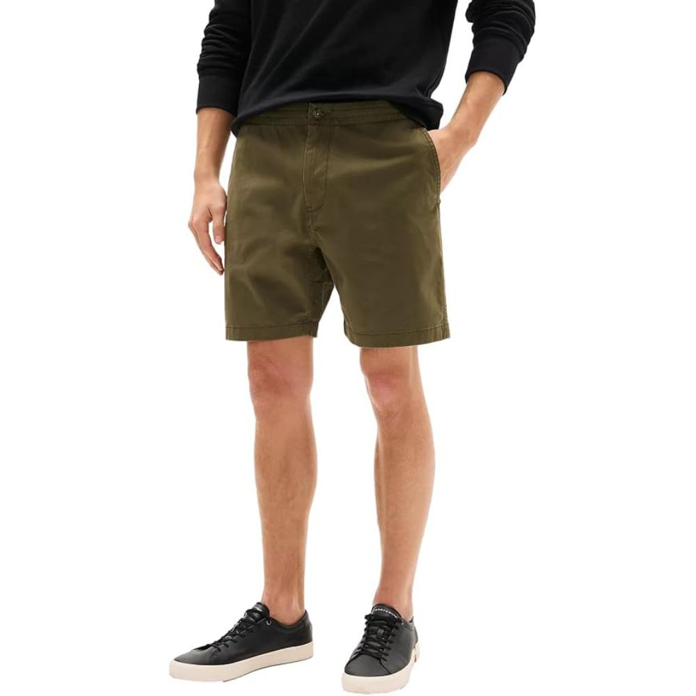 SHORT TOMMY HILFIGER REGULAR FIT FLEX 7"- ARMY GREEN