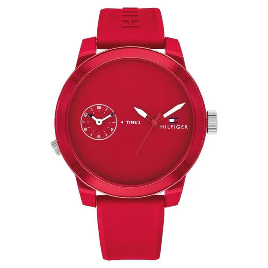 RELOJ TOMMY HILFIGER 1791323 CORREA SILICONA - ROJO
