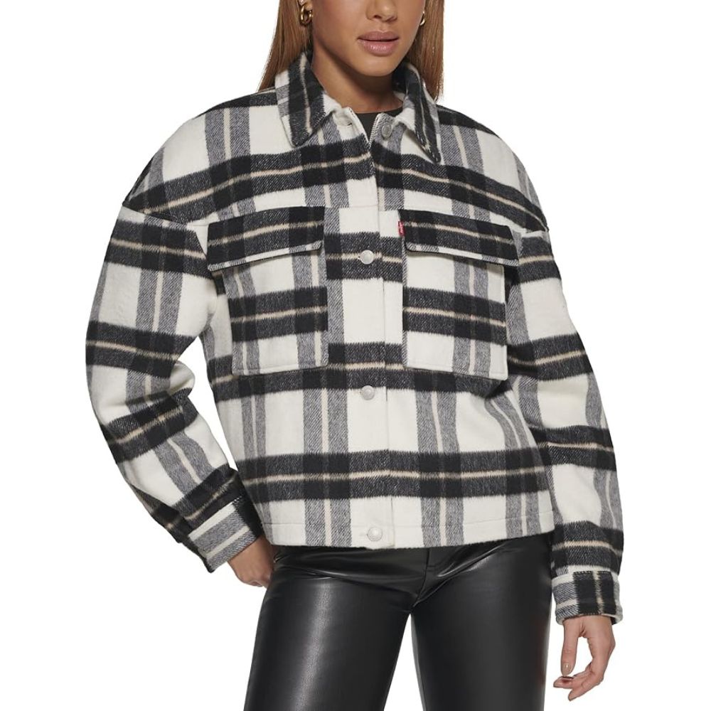 Casaca Levi's Jacket de Lana - Blanca Rayas