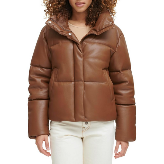 Casaca LEVI'S Puffer Mujer Cuero - Caramelo