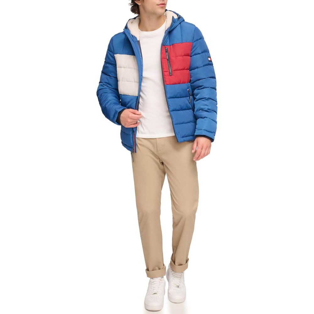 Casaca TOMMY HILFIGER Resistant Sherpa - Azul Claro