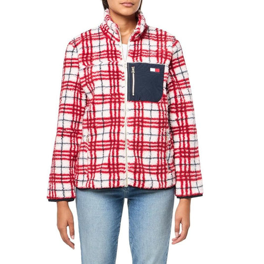Casaca Tommy Hilfiger Sherpa Polar - Rojo Rayas