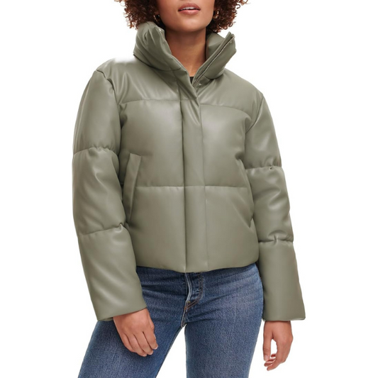 Casacas LEVI'S Puffer Mujer Cuero - Verde Claro