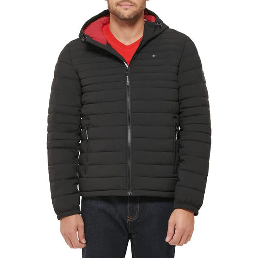 Casaca TOMMY HILFIGER Strech Hooded Packable - Negro