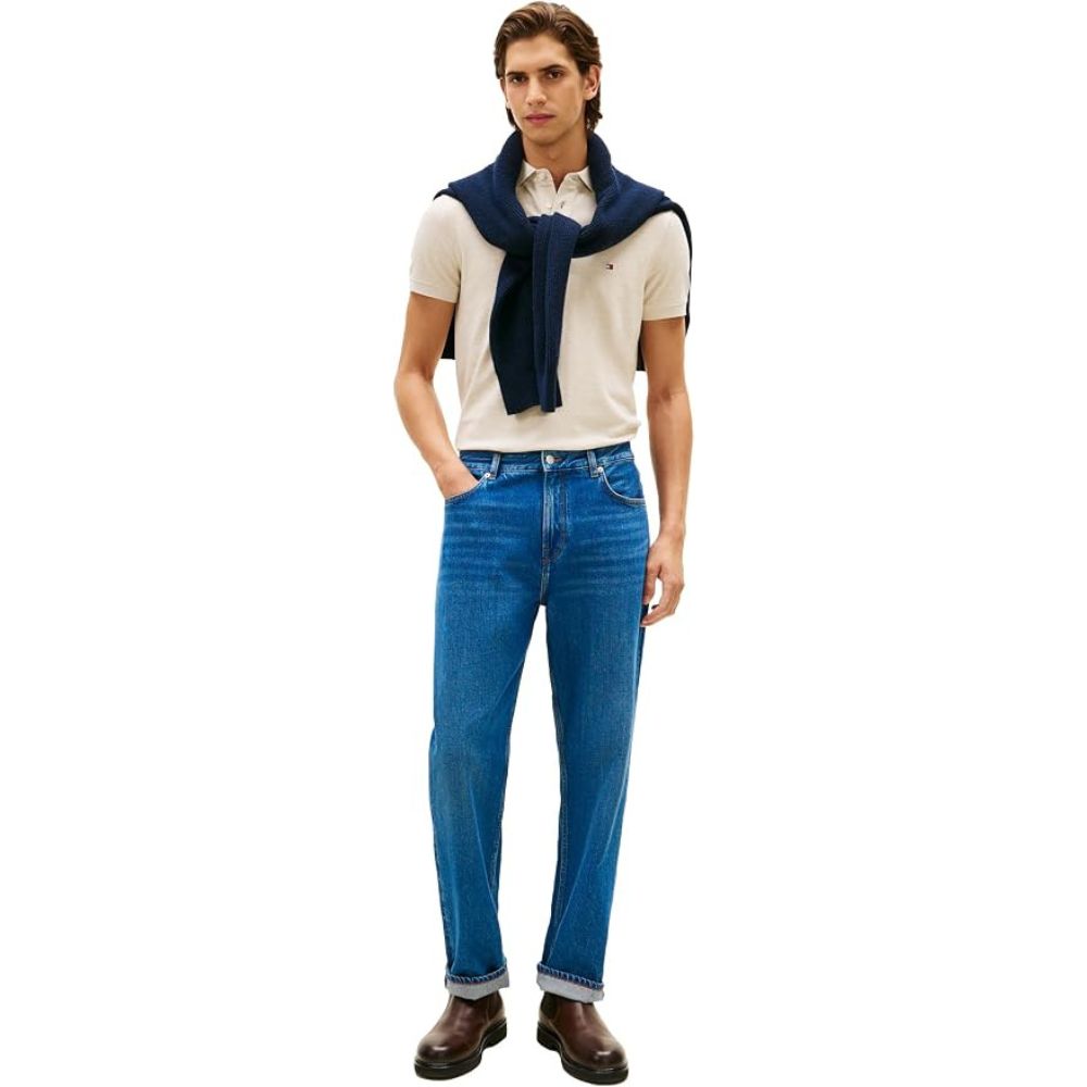 Polo TOMMY HILFIGER Pique Slim Fit Algodon - Beige