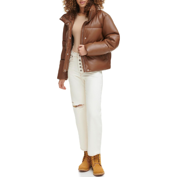 Casaca LEVI'S Puffer Mujer Cuero - Caramelo