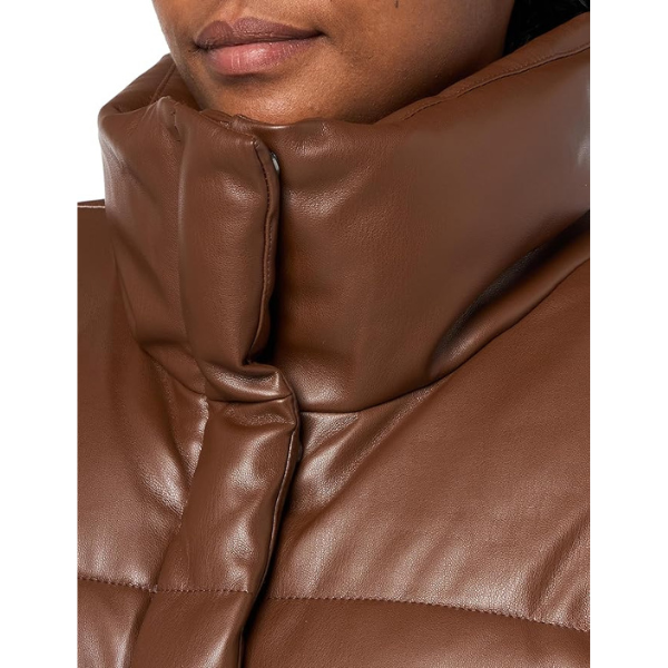 Casaca LEVI'S Puffer Mujer Cuero - Marron Oscuro
