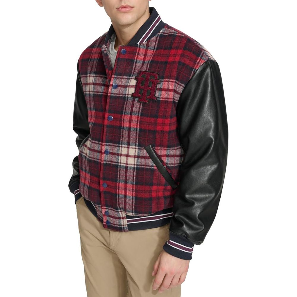 Casaca TOMMY HILFIGER Bomber Jacket - Rojo Cuadros