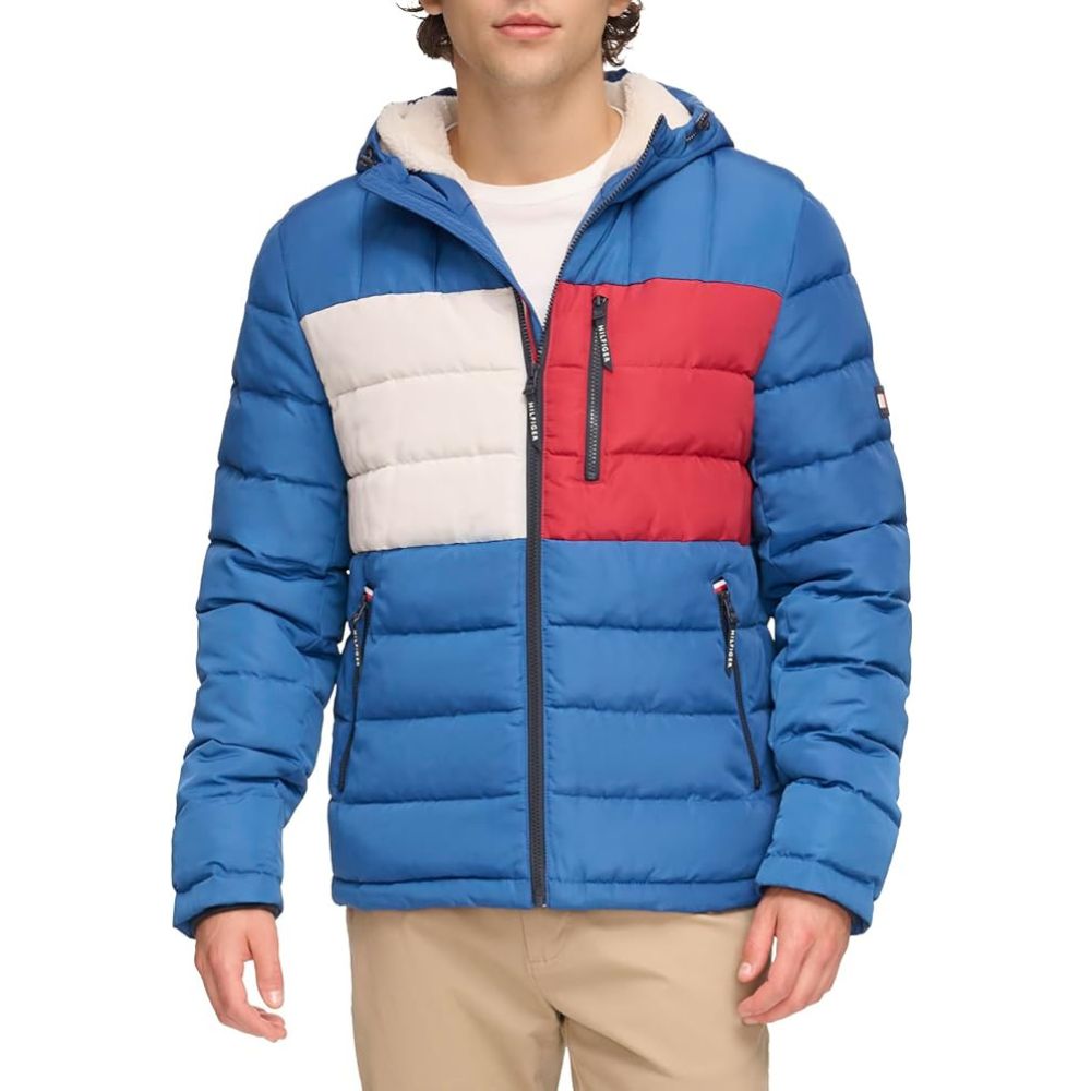 Casaca TOMMY HILFIGER Resistant Sherpa - Azul Claro
