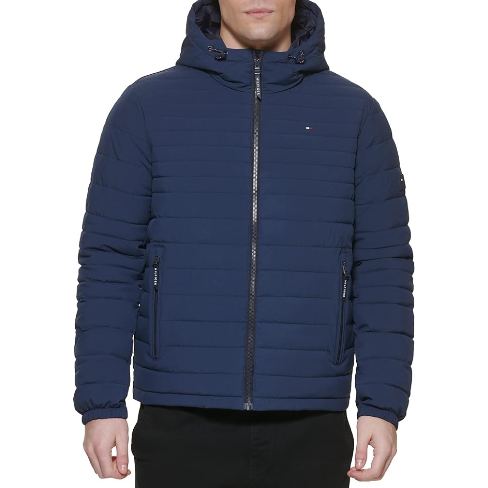Casaca TOMMY HILFIGER Hooded Packable Azul