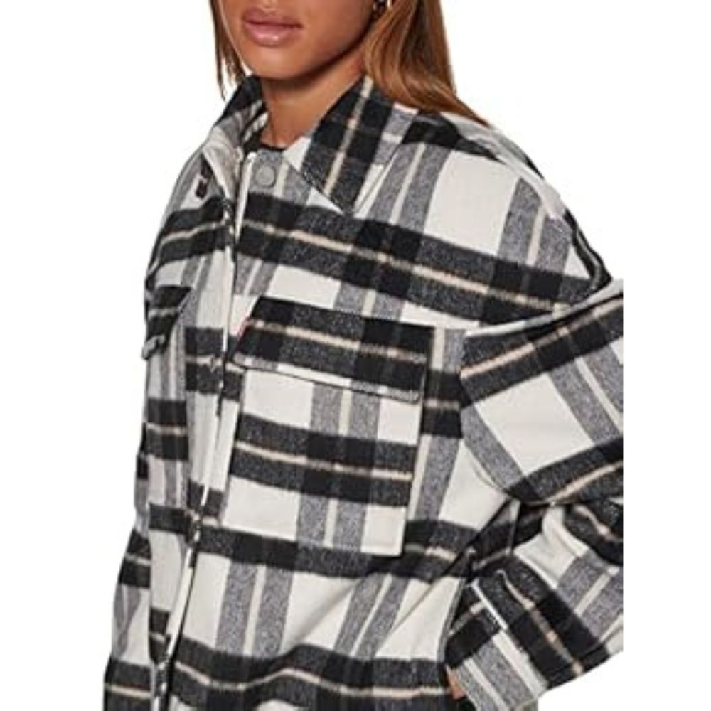 Casaca Levi's Jacket de Lana - Blanca Rayas