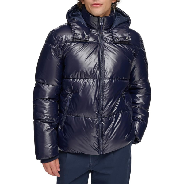 TOMMY HILFIGER Hooded Puffer - Azul Brillante