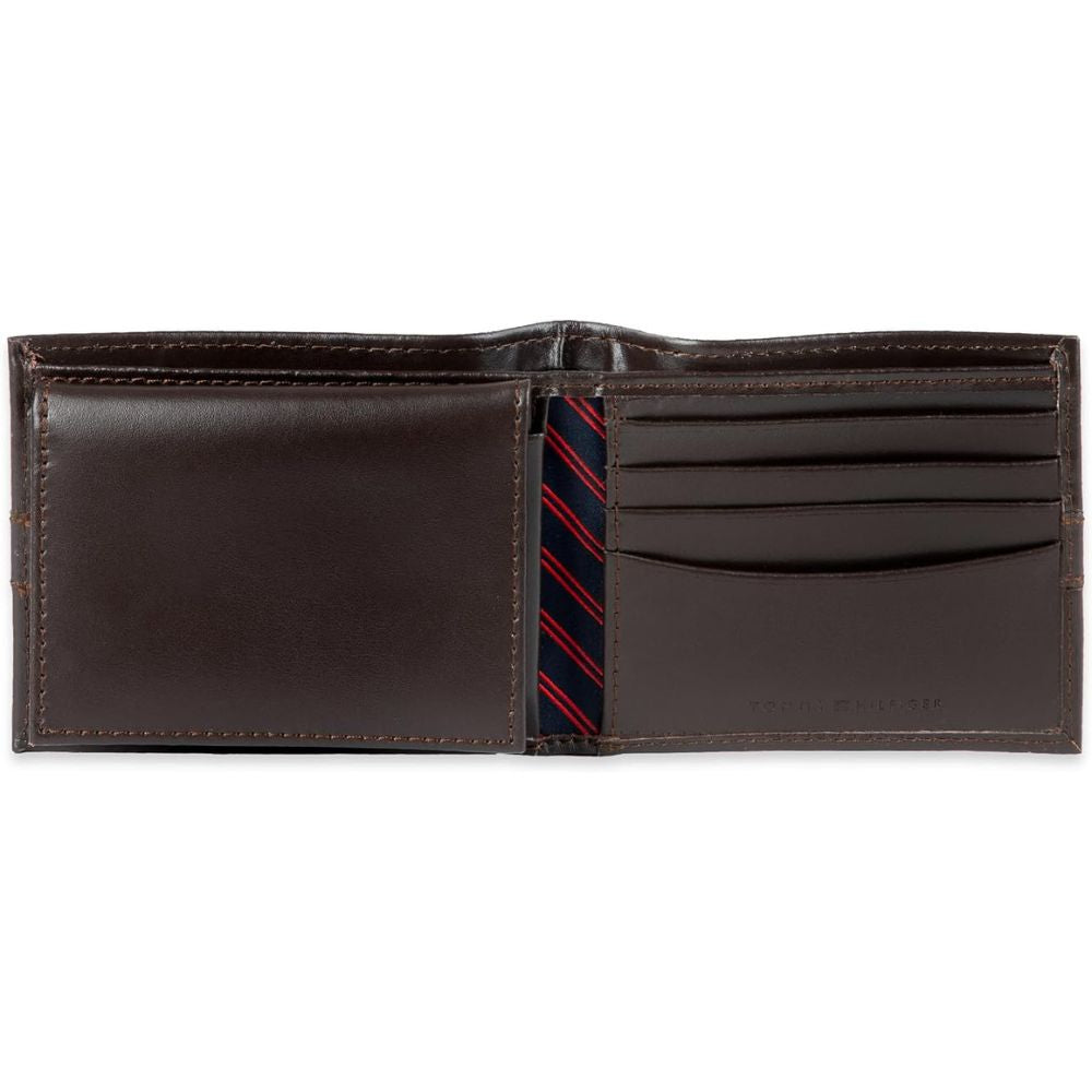 Billetera TOMMY HILFIGER Cuero Delgada - Marrón Oscuro