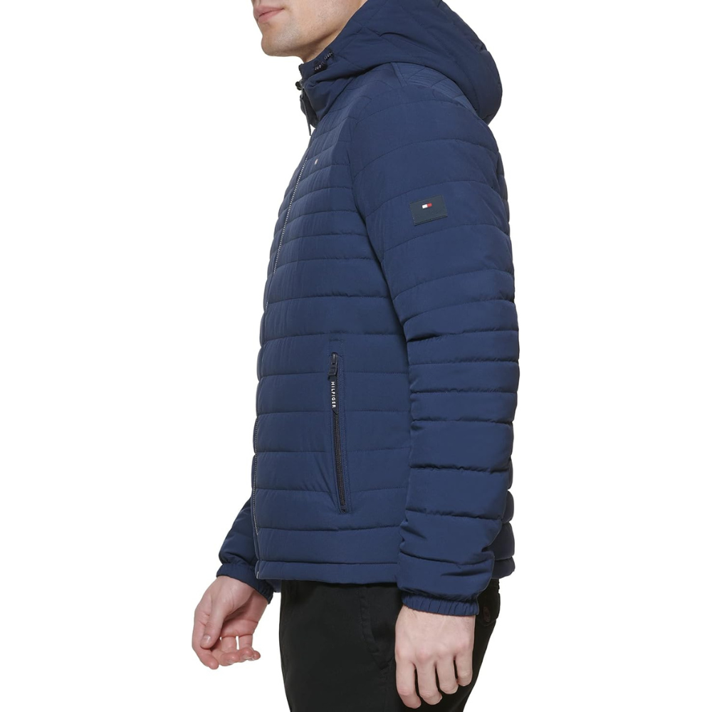 Casaca TOMMY HILFIGER Hooded Packable Azul