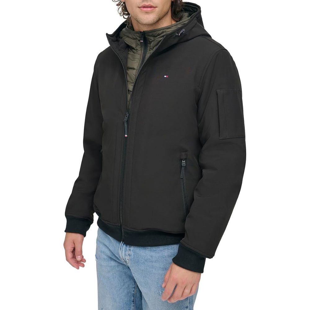 Casaca TOMMY HILFIGER Activo Softshell Bomber - Negro