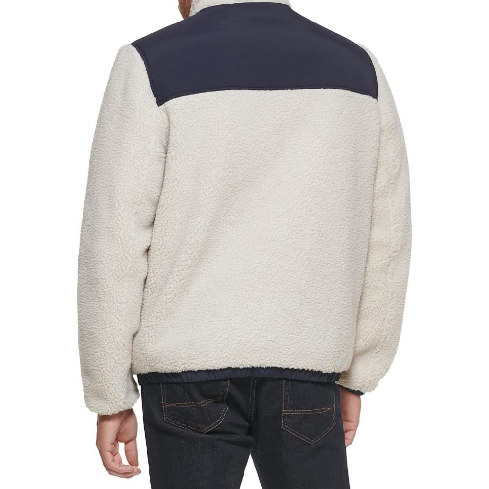 Casaca TOMMY HILFIFIGER Sherpa con Cuello Alto - Crema