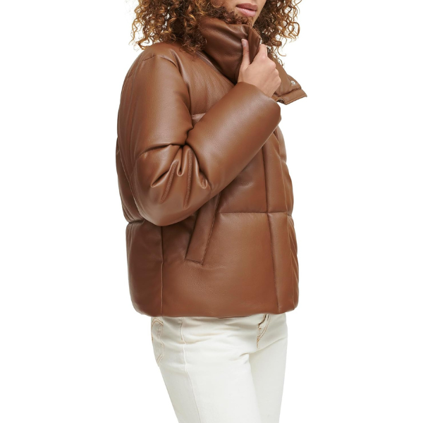 Casaca LEVI'S Puffer Mujer Cuero - Caramelo