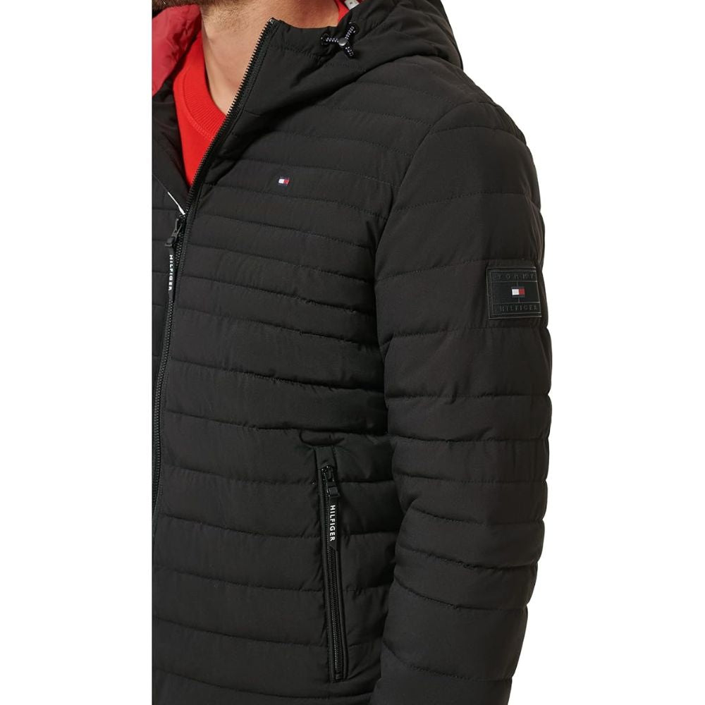 Casaca TOMMY HILFIGER Strech Hooded Packable - Negro