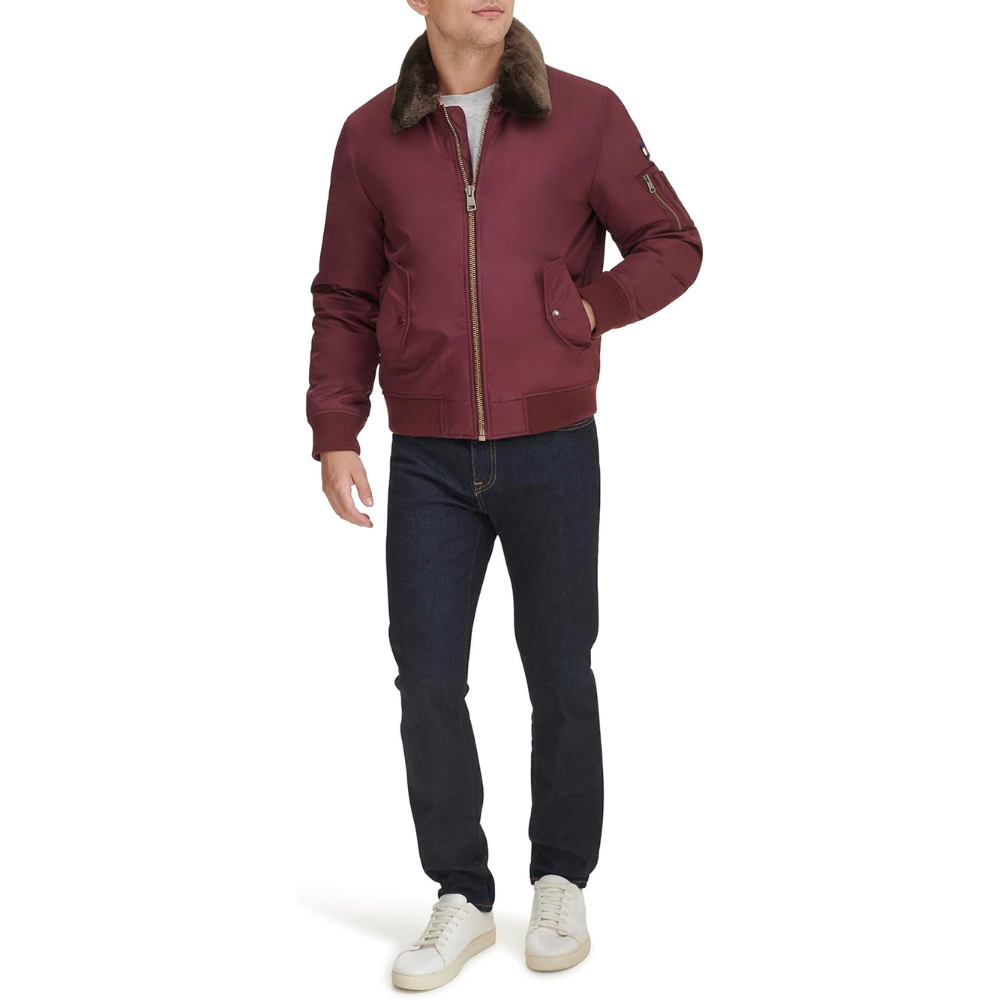 Casaca TOMMY HILFIGER Laydown Guinda