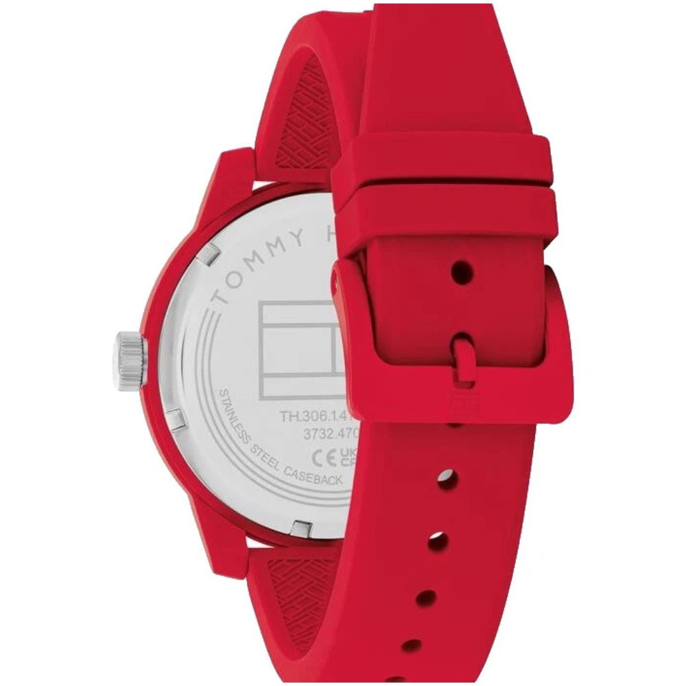 RELOJ TOMMY HILFIGER 1791323 CORREA SILICONA - ROJO