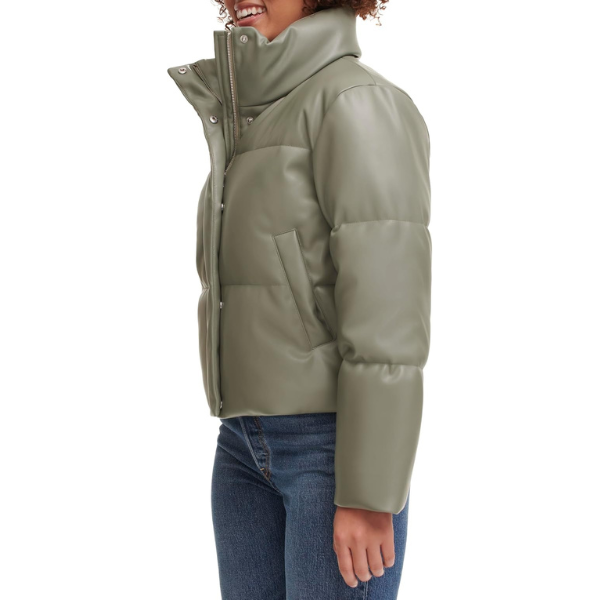 Casacas LEVI'S Puffer Mujer Cuero - Verde Claro