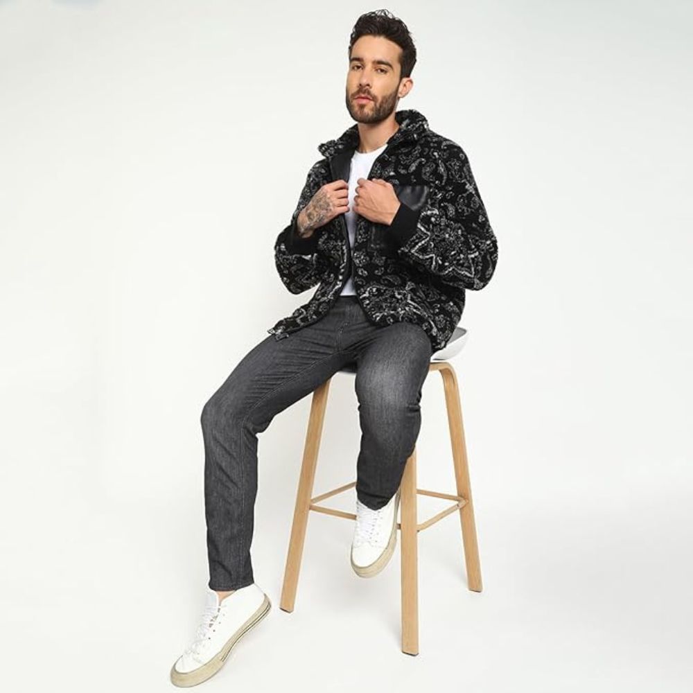 Casaca Guess Sherpa Jacket - Negro