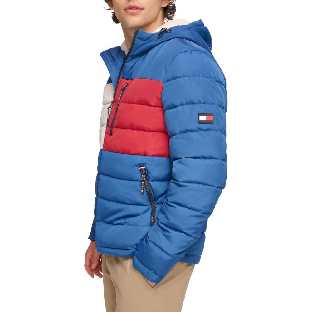Casaca TOMMY HILFIGER Resistant Sherpa - Azul Claro
