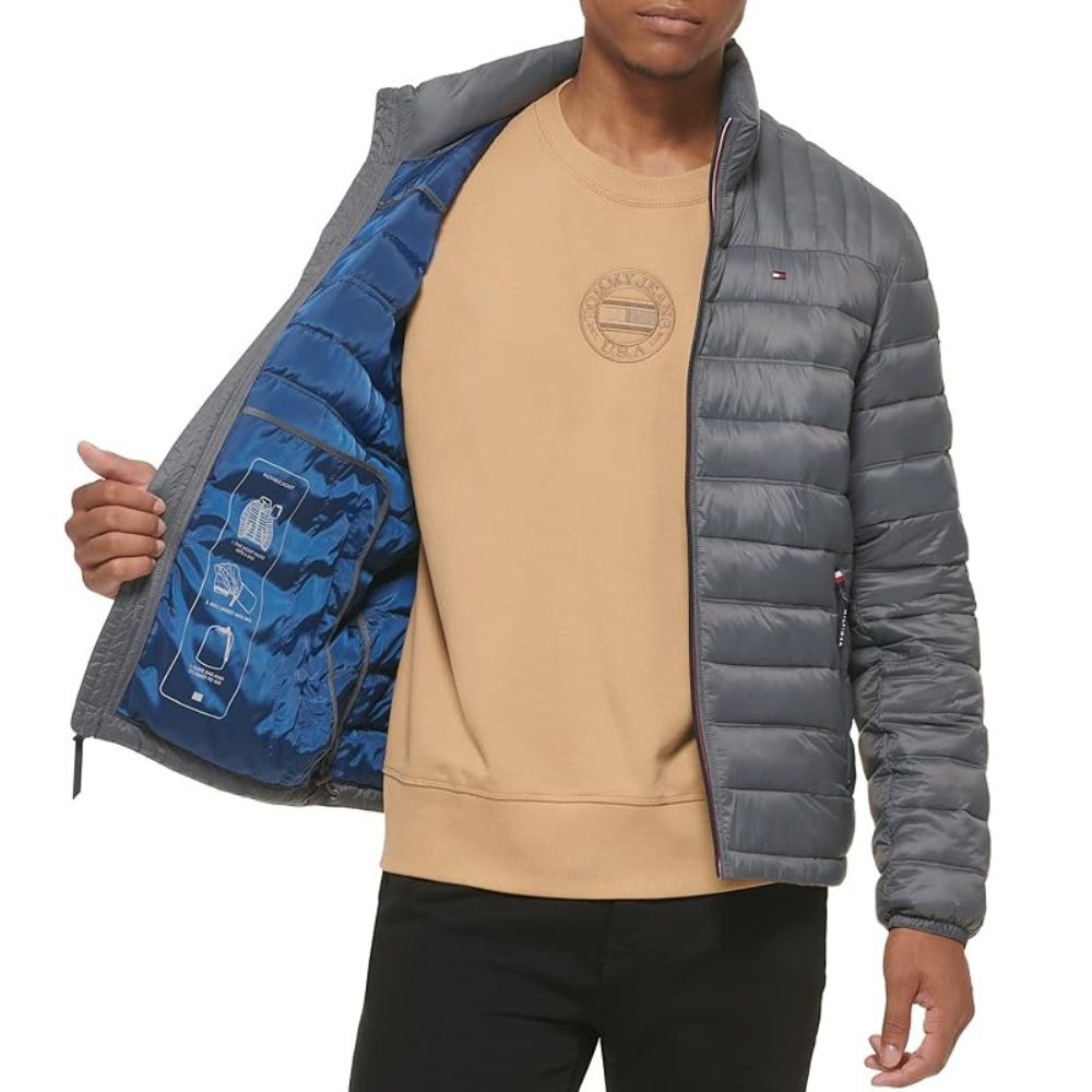 Casaca Tommy Hilfiger Ultra Loft Packable - Gris