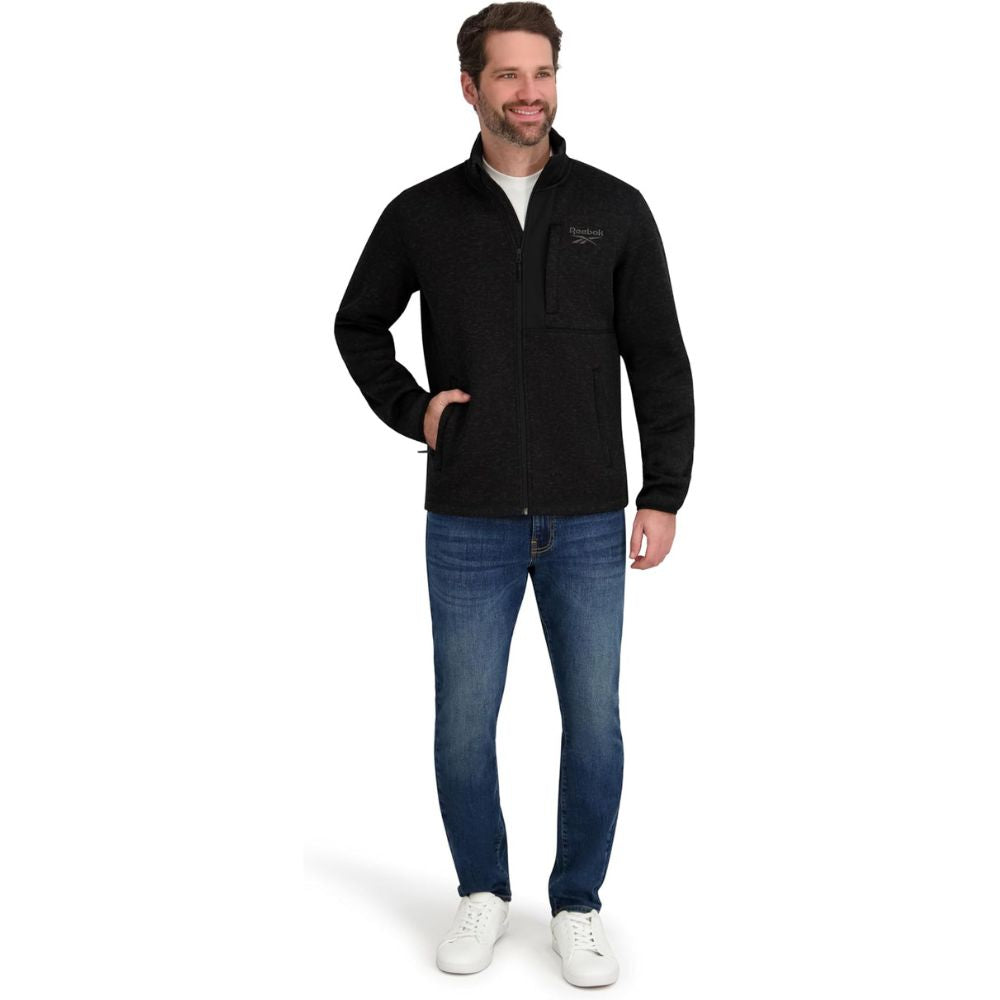 Casaca Polar REEBOK Cuello Fleece - Negro
