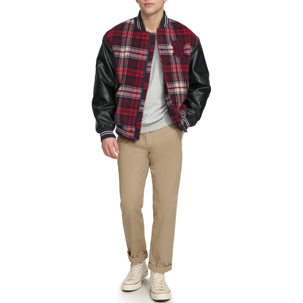 Casaca TOMMY HILFIGER Bomber Jacket - Rojo Cuadros