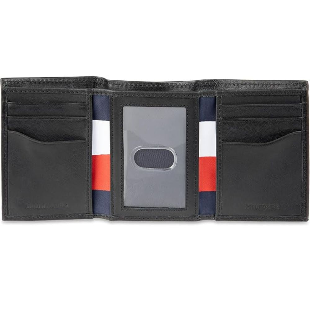 Billetera TOMMY HILFIGER Triple Pliegue - Negro