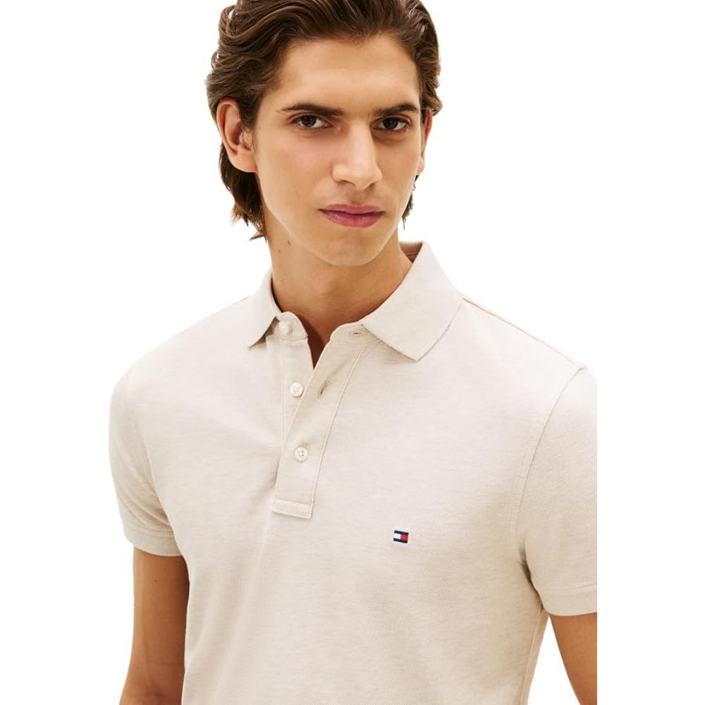 Polo TOMMY HILFIGER Pique Slim Fit Algodon - Beige