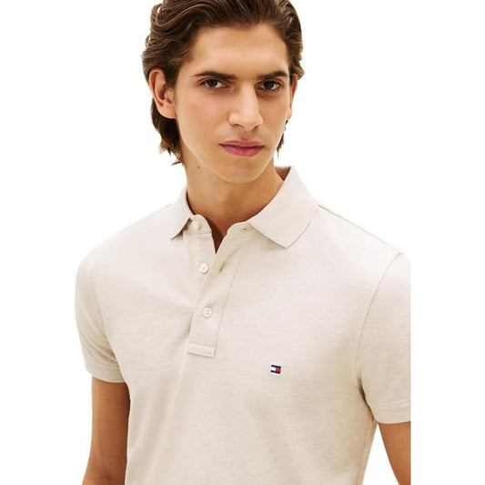 Polo TOMMY HILFIGER Pique Slim Fit Algodon - Beige