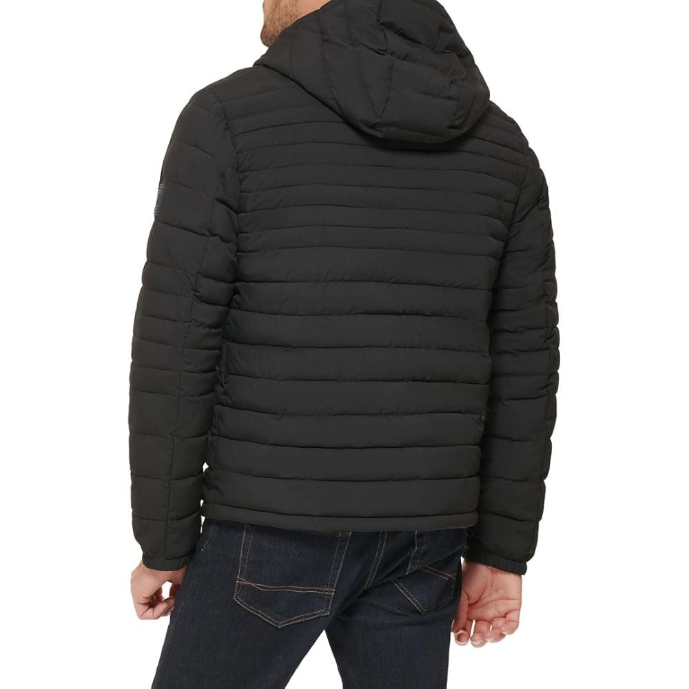 Casaca TOMMY HILFIGER Strech Hooded Packable - Negro