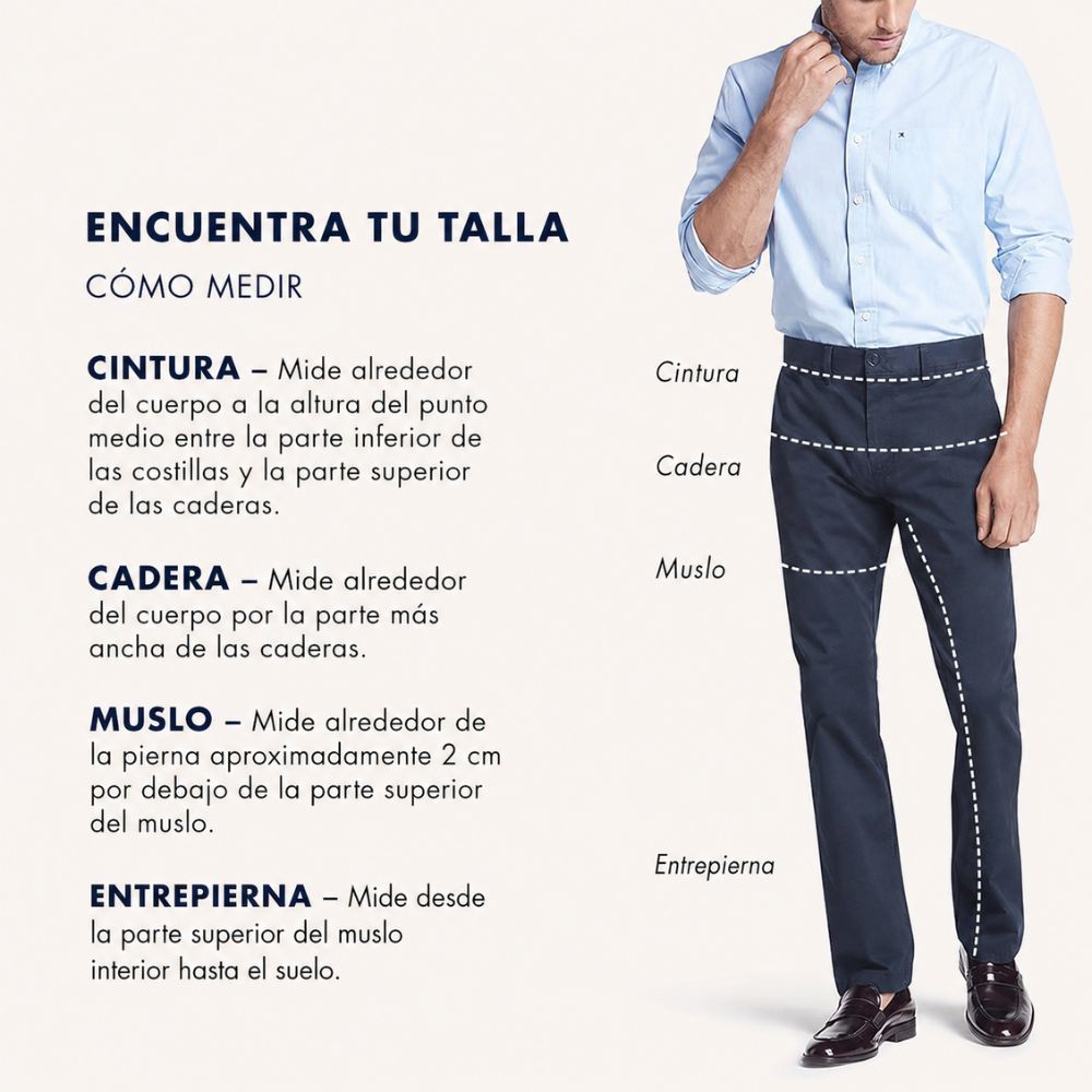 Pantalón TOMMY HILFIGER Chino Stretch Algodon - Azul