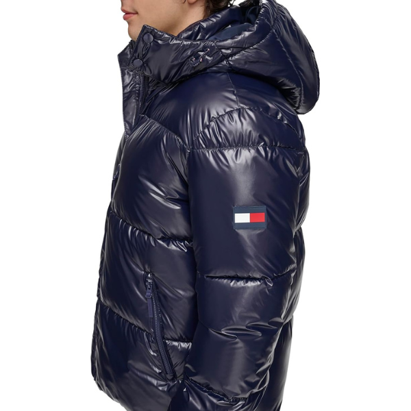 TOMMY HILFIGER Hooded Puffer - Azul Brillante