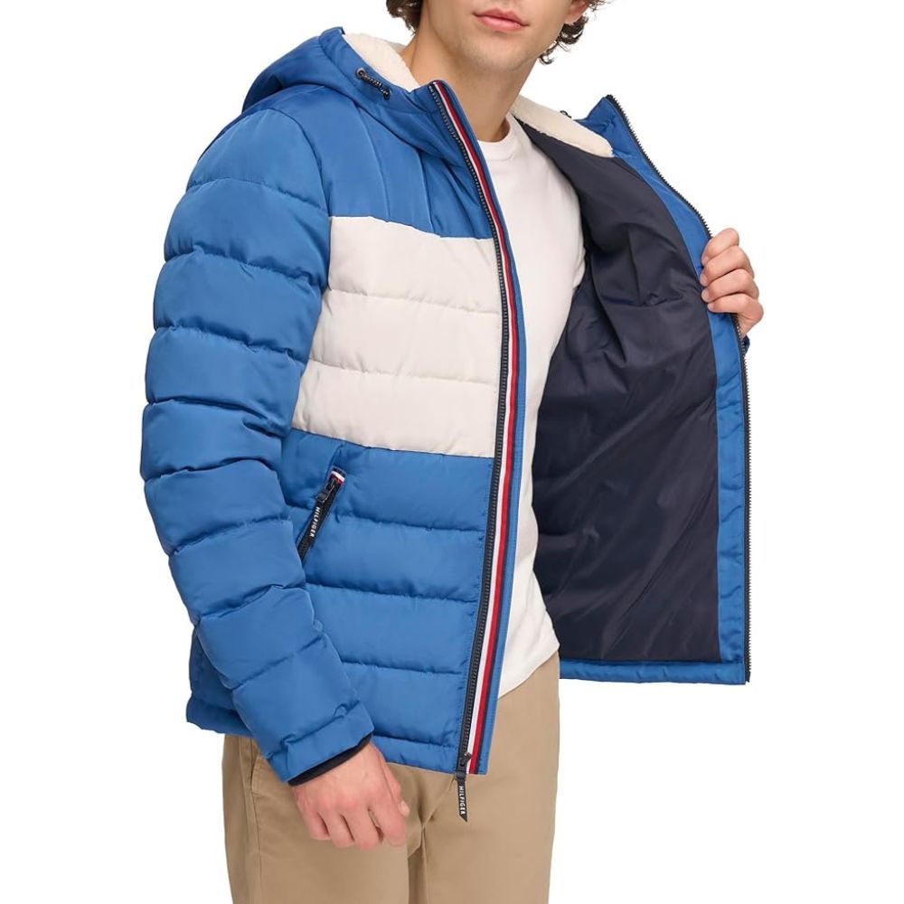 Casaca TOMMY HILFIGER Resistant Sherpa - Azul Claro